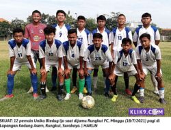 12 Pemain Unika Bledug Ijo Berjibaku Versus Dua Tim Rungkut FC