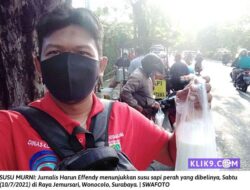 Jurnalis Harun Jaga Kebugaran Konsumsi Susu Sapi Jemursari